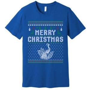 Peacock Christmas Ugly Funny Xmas Gift Premium T-Shirt