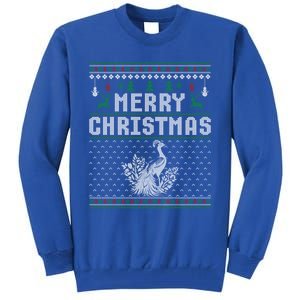 Peacock Christmas Ugly Funny Xmas Gift Tall Sweatshirt