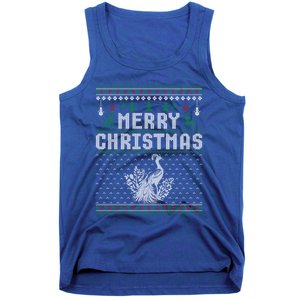 Peacock Christmas Ugly Funny Xmas Gift Tank Top