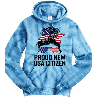 Proud Citizens Us American New Citizenship Gifts Usa Flag Tie Dye Hoodie