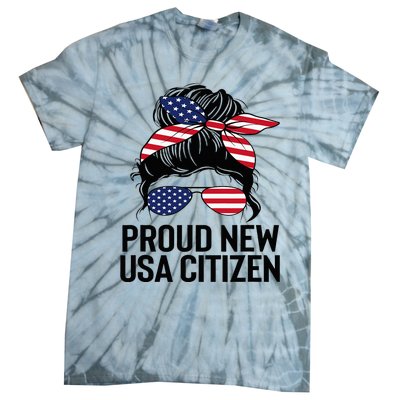 Proud Citizens Us American New Citizenship Gifts Usa Flag Tie-Dye T-Shirt