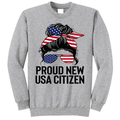 Proud Citizens Us American New Citizenship Gifts Usa Flag Tall Sweatshirt