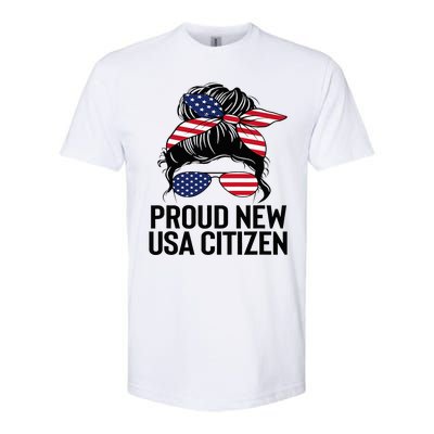 Proud Citizens Us American New Citizenship Gifts Usa Flag Softstyle® CVC T-Shirt