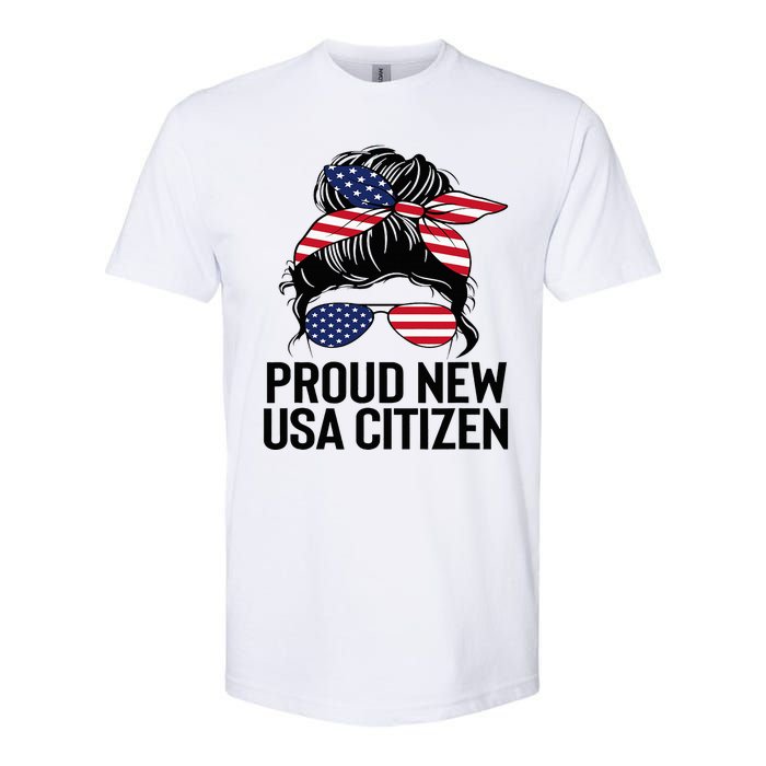 Proud Citizens Us American New Citizenship Gifts Usa Flag Softstyle CVC T-Shirt