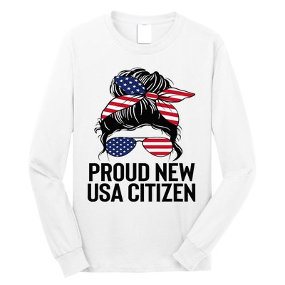 Proud Citizens Us American New Citizenship Gifts Usa Flag Long Sleeve Shirt