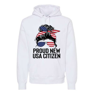 Proud Citizens Us American New Citizenship Gifts Usa Flag Premium Hoodie