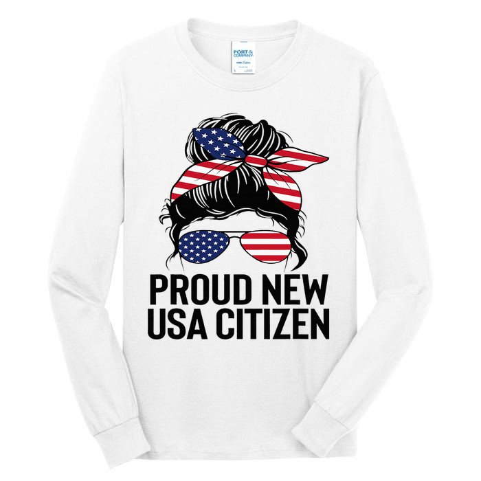 Proud Citizens Us American New Citizenship Gifts Usa Flag Tall Long Sleeve T-Shirt