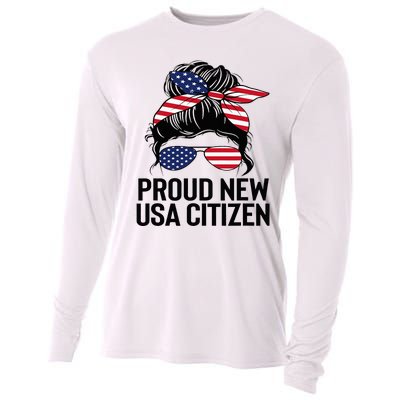 Proud Citizens Us American New Citizenship Gifts Usa Flag Cooling Performance Long Sleeve Crew