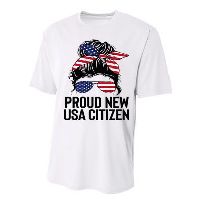 Proud Citizens Us American New Citizenship Gifts Usa Flag Performance Sprint T-Shirt