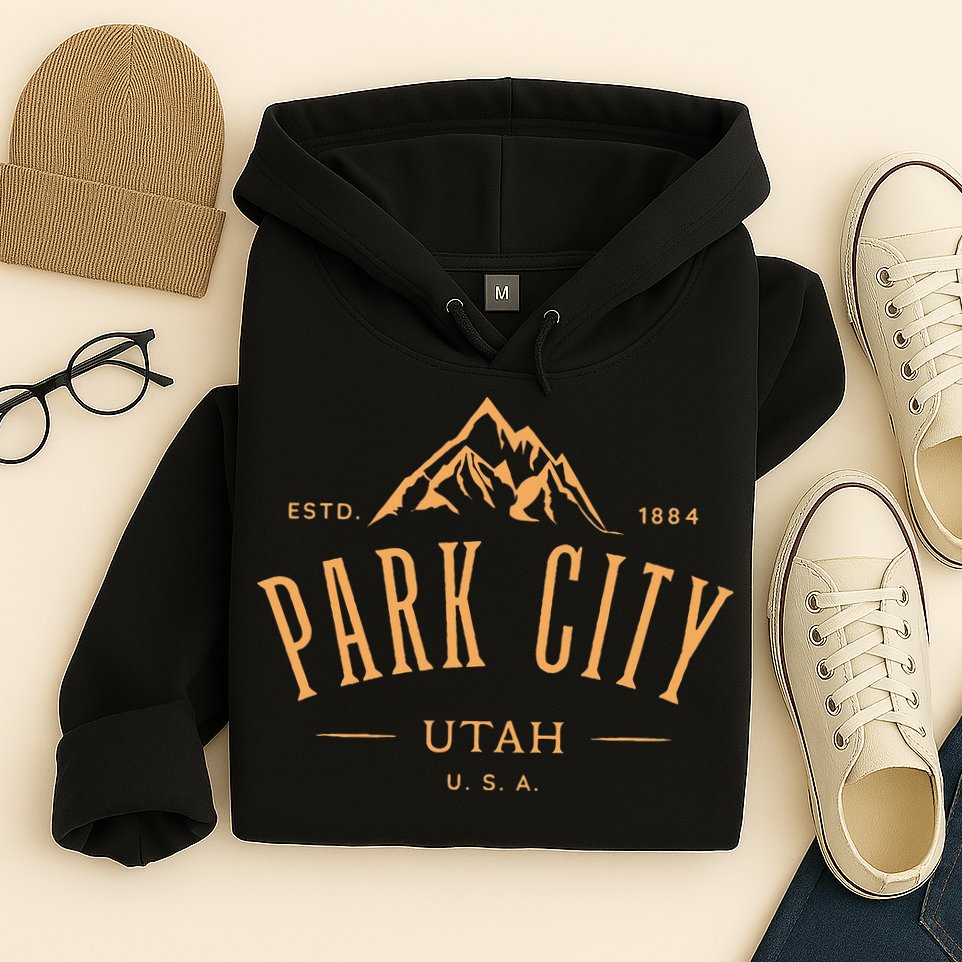 Park City Utah Awesome Mountain Design Souvenir Hoodie