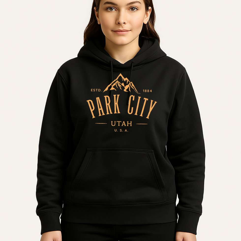 Park City Utah Awesome Mountain Design Souvenir Hoodie