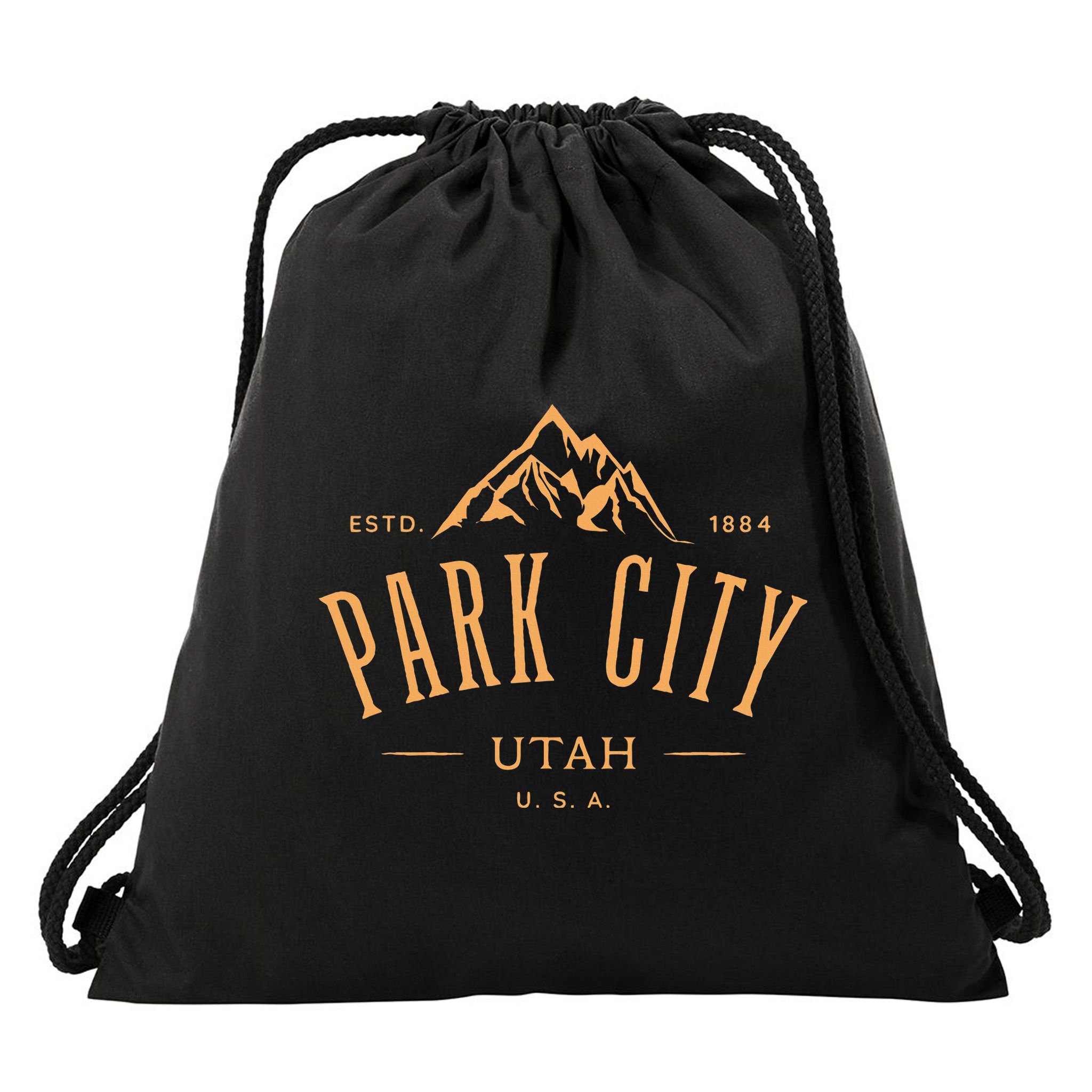 Park City Utah Awesome Mountain Design Souvenir Drawstring Bag