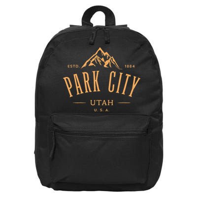 Park City Utah Awesome Mountain Design Souvenir 16 in Basic Backpack