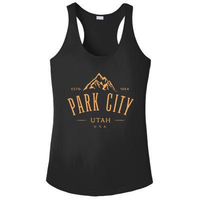 Park City Utah Awesome Mountain Design Souvenir Ladies PosiCharge Competitor Racerback Tank