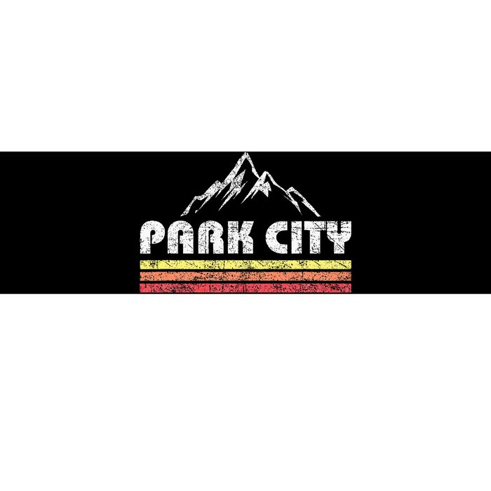 Park City Utah Mountain Faded Bars Ski Sports Bumper Sticker