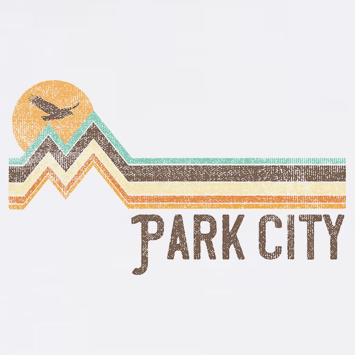 Park City Utah 70S 80S Retro Style Vintage Distressed Gift Hoodie