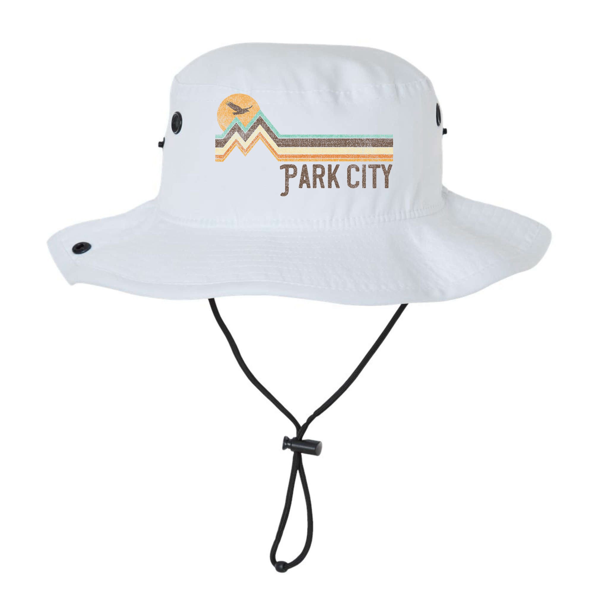 Park City Utah 70S 80S Retro Style Vintage Distressed Gift Bucket Hat