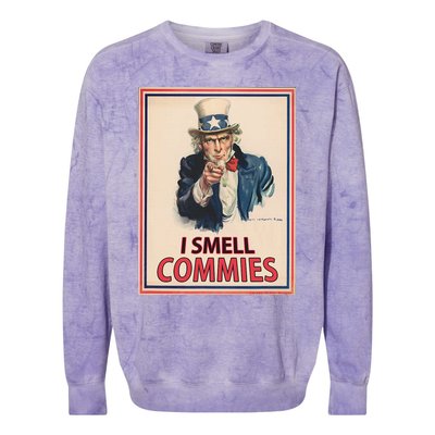 Patriotic Conservative Uncle Sam Poster I Smell Commies Colorblast Crewneck Sweatshirt