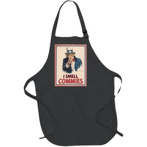 Patriotic Conservative Uncle Sam Poster I Smell Commies Full-Length Apron With Pockets