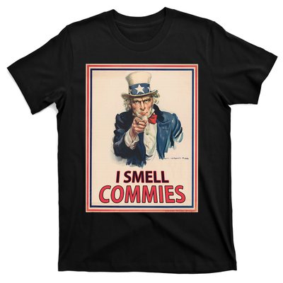 Patriotic Conservative Uncle Sam Poster I Smell Commies T-Shirt