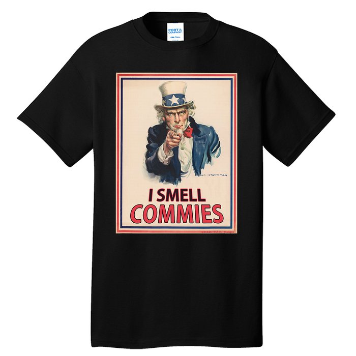 Patriotic Conservative Uncle Sam Poster I Smell Commies Tall T-Shirt