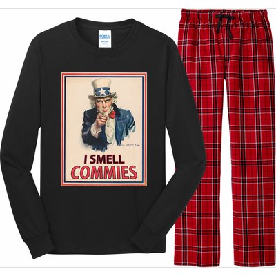 Patriotic Conservative Uncle Sam Poster I Smell Commies Long Sleeve Pajama Set