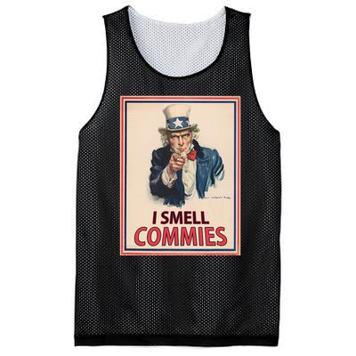 Patriotic Conservative Uncle Sam Poster I Smell Commies Mesh Reversible Basketball Jersey Tank