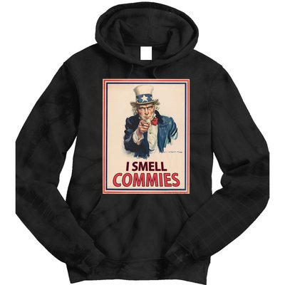 Patriotic Conservative Uncle Sam Poster I Smell Commies Tie Dye Hoodie