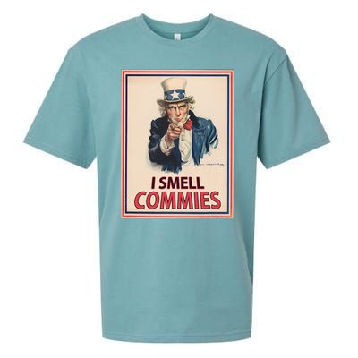 Patriotic Conservative Uncle Sam Poster I Smell Commies Sueded Cloud Jersey T-Shirt