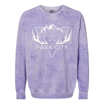 Park City Utah Cool Park City Colorblast Crewneck Sweatshirt