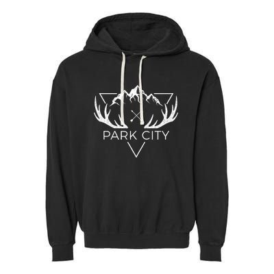 Park City Utah Cool Park City Garment-Dyed Fleece Hoodie