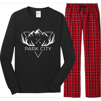 Park City Utah Awesome Mountain Souvenir Long Sleeve Pajama Set