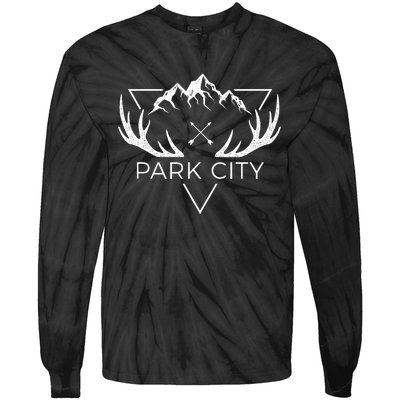 Park City Utah Awesome Mountain Souvenir Tie-Dye Long Sleeve Shirt