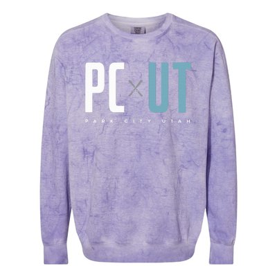 Park City Utah Colorblast Crewneck Sweatshirt