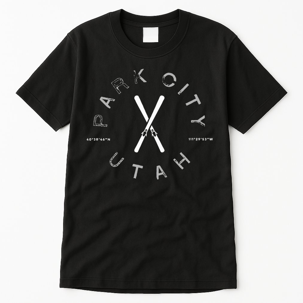 Park City Utah Graphic Vintage Retro Ski Tall T-Shirt