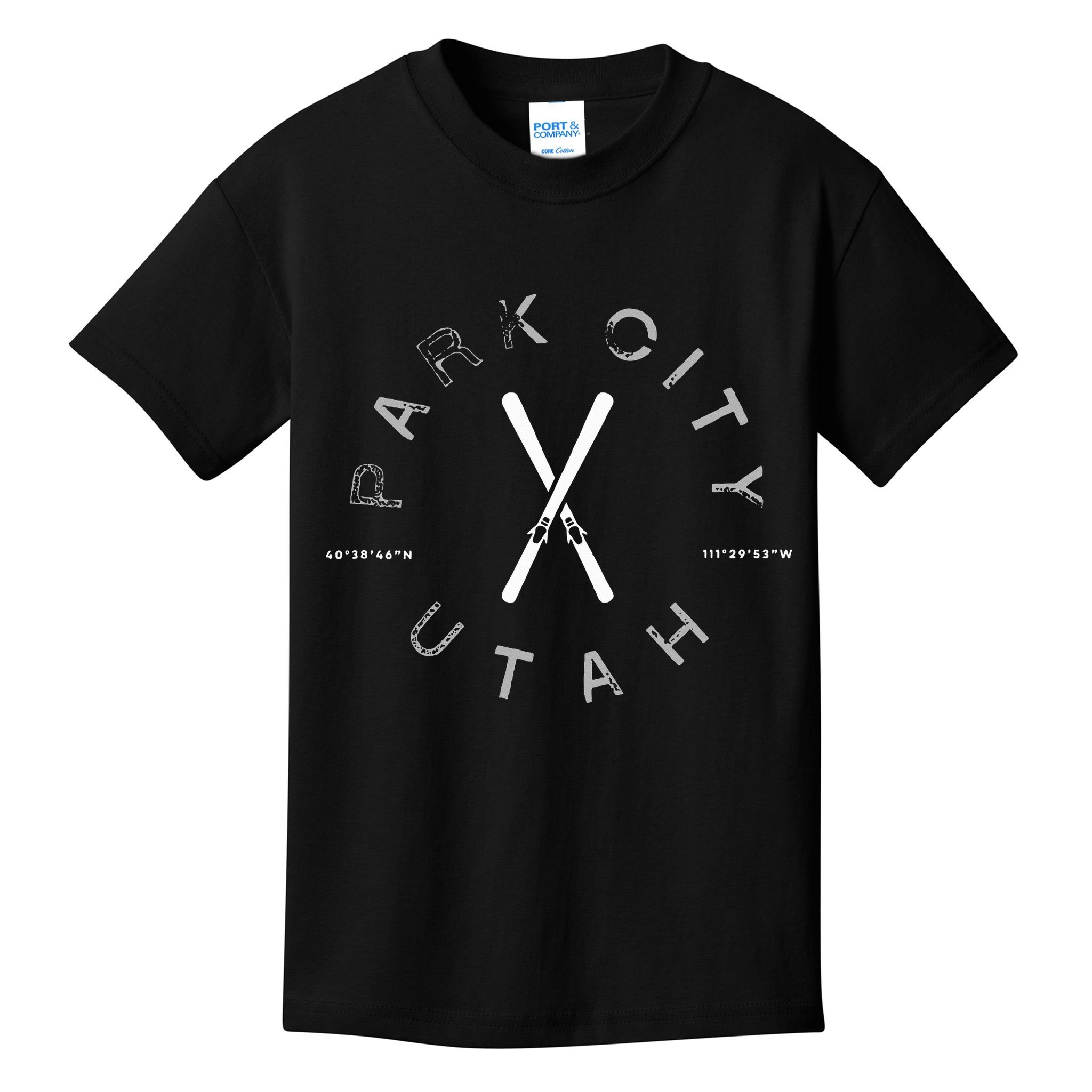 Park City Utah Graphic Vintage Retro Ski Kids T-Shirt