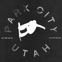 Park City Utah Graphic Vintage Retro Snowboarding Hat