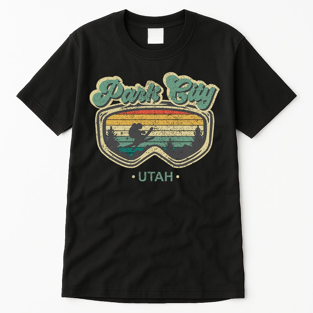 Park City Utah Retro Ski Resort Vintage Skiing Tall T-Shirt