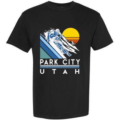 Park City Utah Retro Ski Garment-Dyed Heavyweight T-Shirt