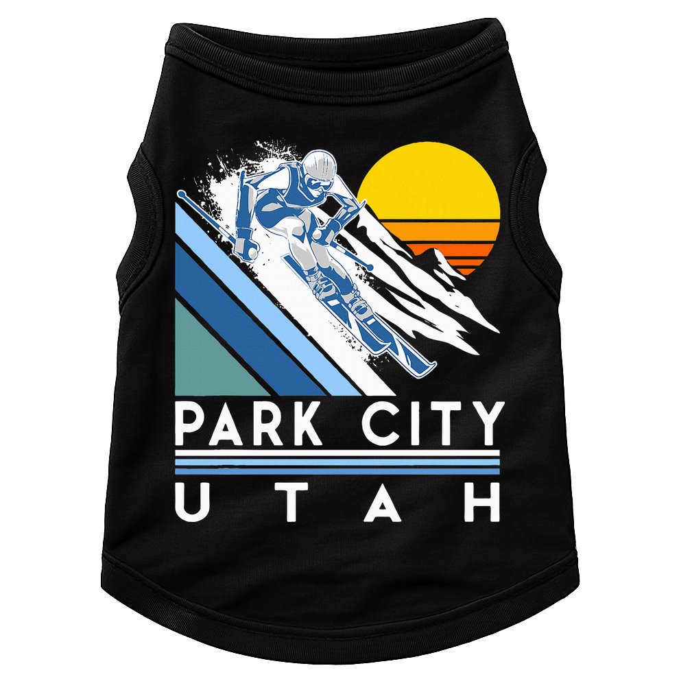 Park City Utah Retro Ski Doggie Tank
