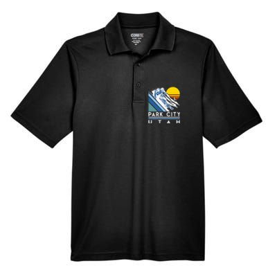 Park City Utah Retro Ski Men's Origin Performance Pique Polo