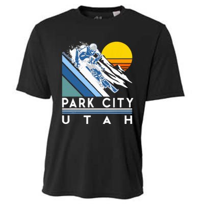 Park City Utah Retro Ski Cooling Performance Crew T-Shirt