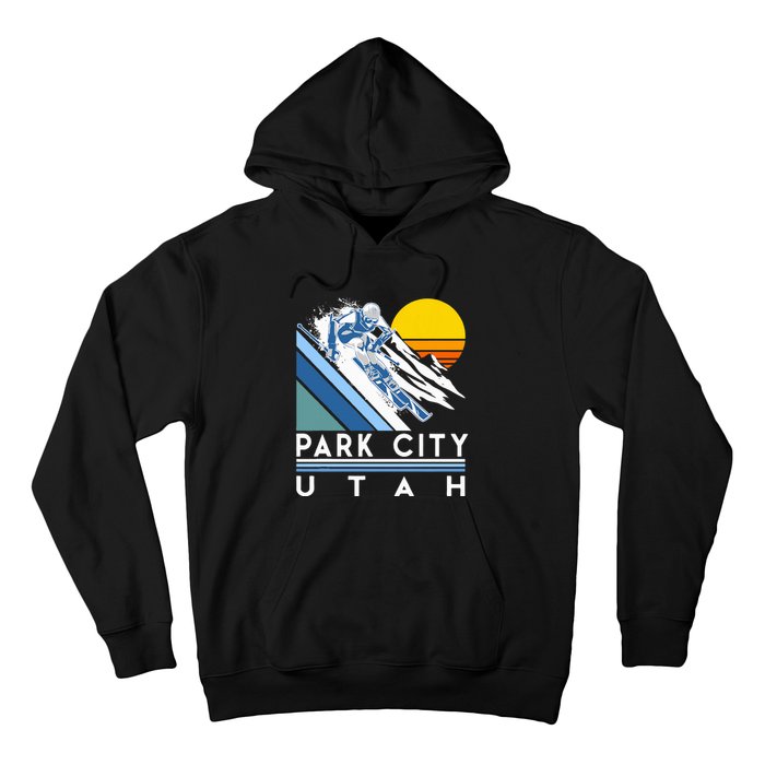 Park City Utah Retro Ski Hoodie