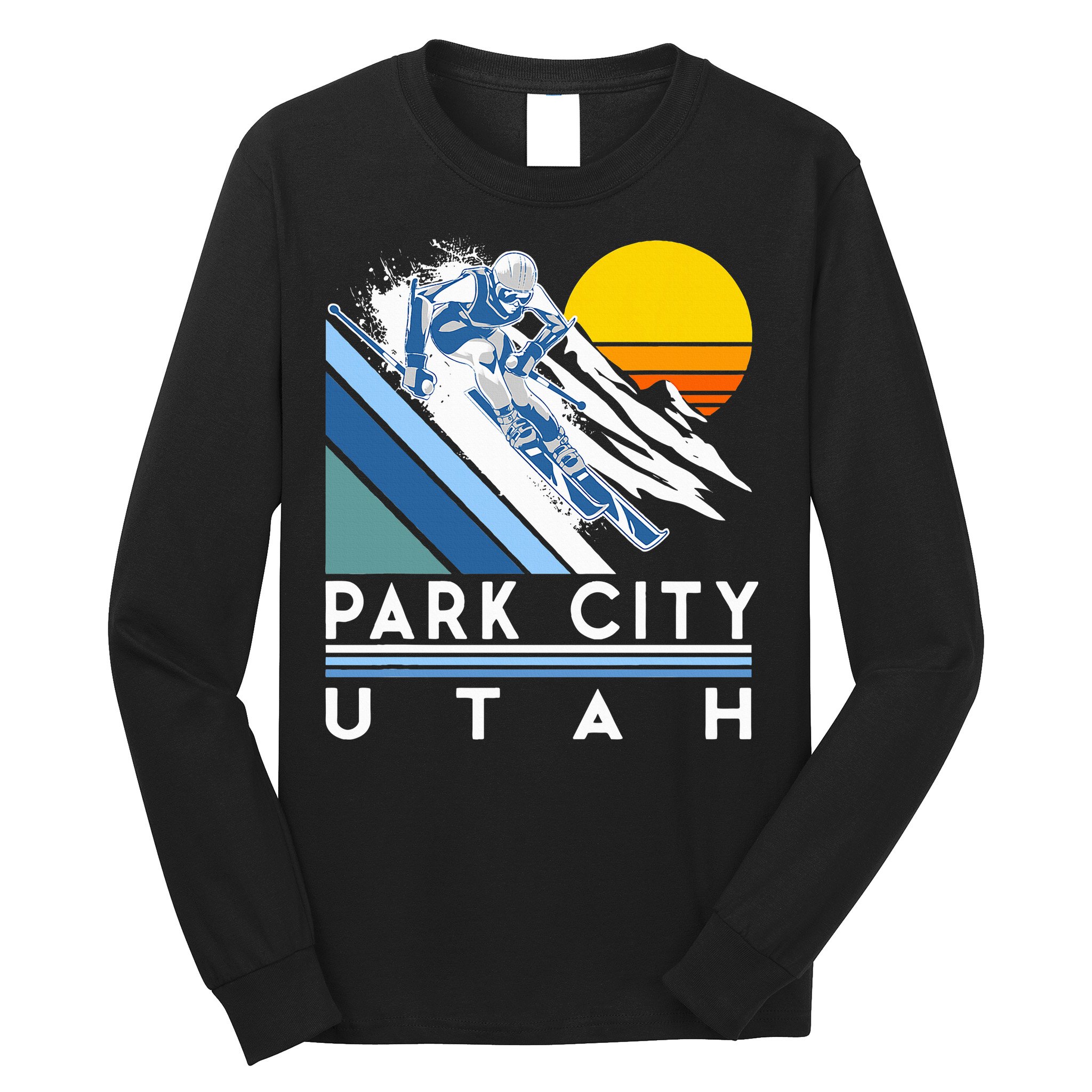 Park City Utah Retro Ski Long Sleeve Shirt