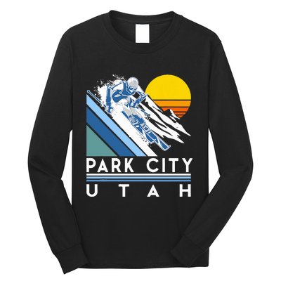 Park City Utah Retro Ski Long Sleeve Shirt