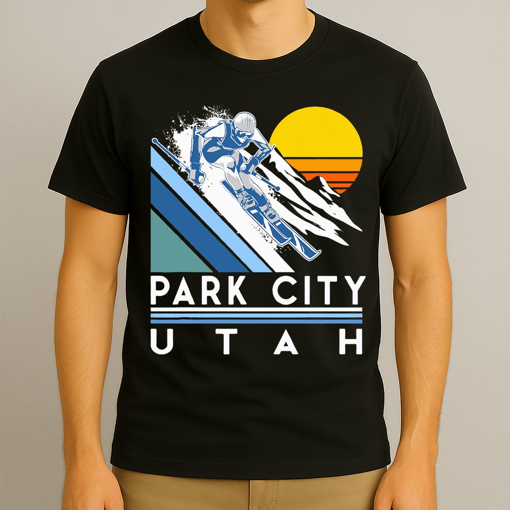 Park City Utah Retro Ski T-Shirt