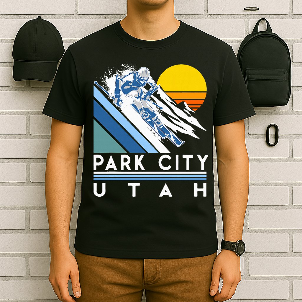 Park City Utah Retro Ski T-Shirt
