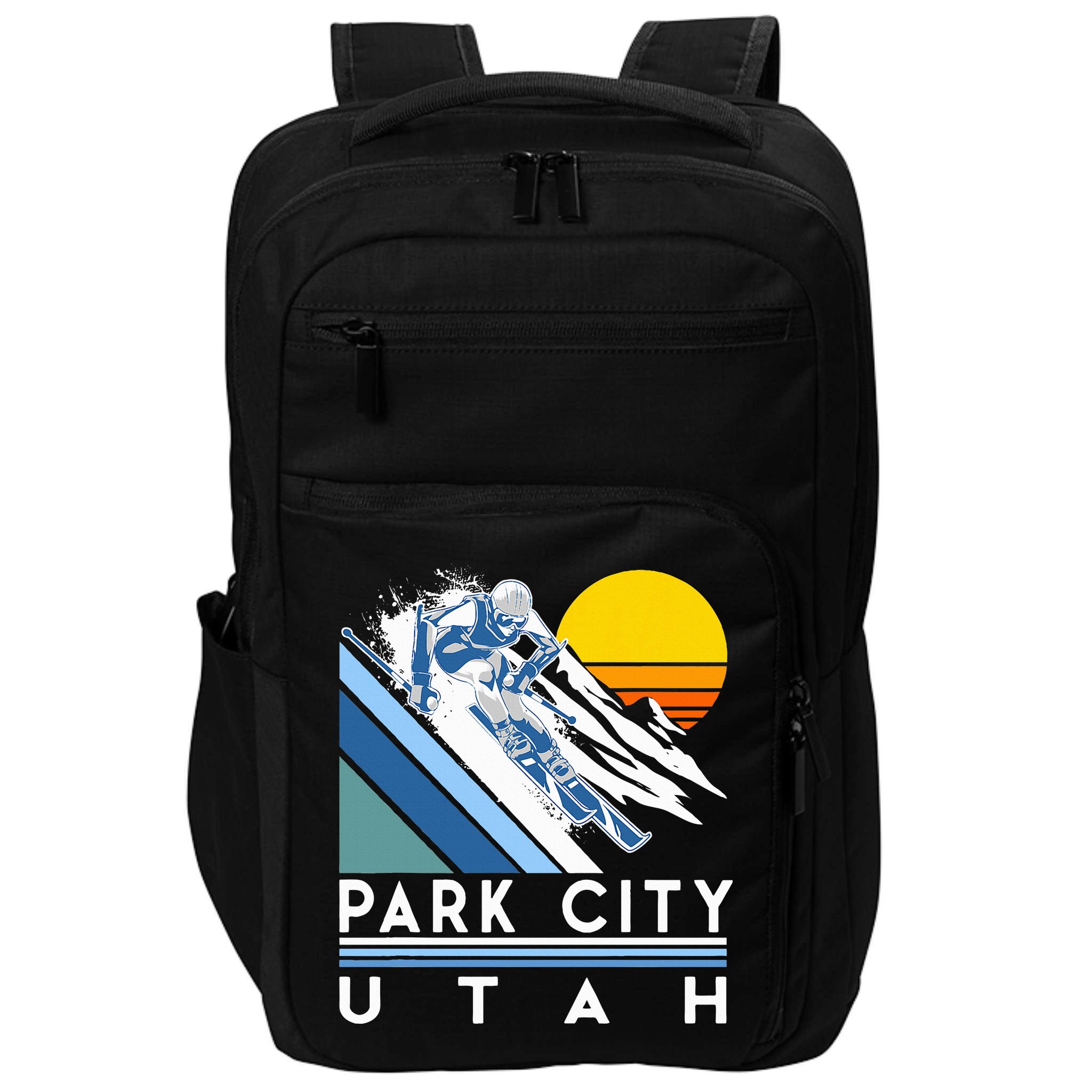 Park City Utah Retro Ski Impact Tech Backpack