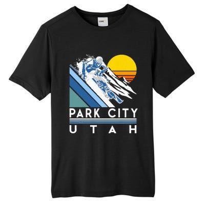 Park City Utah Retro Ski Tall Fusion ChromaSoft Performance T-Shirt