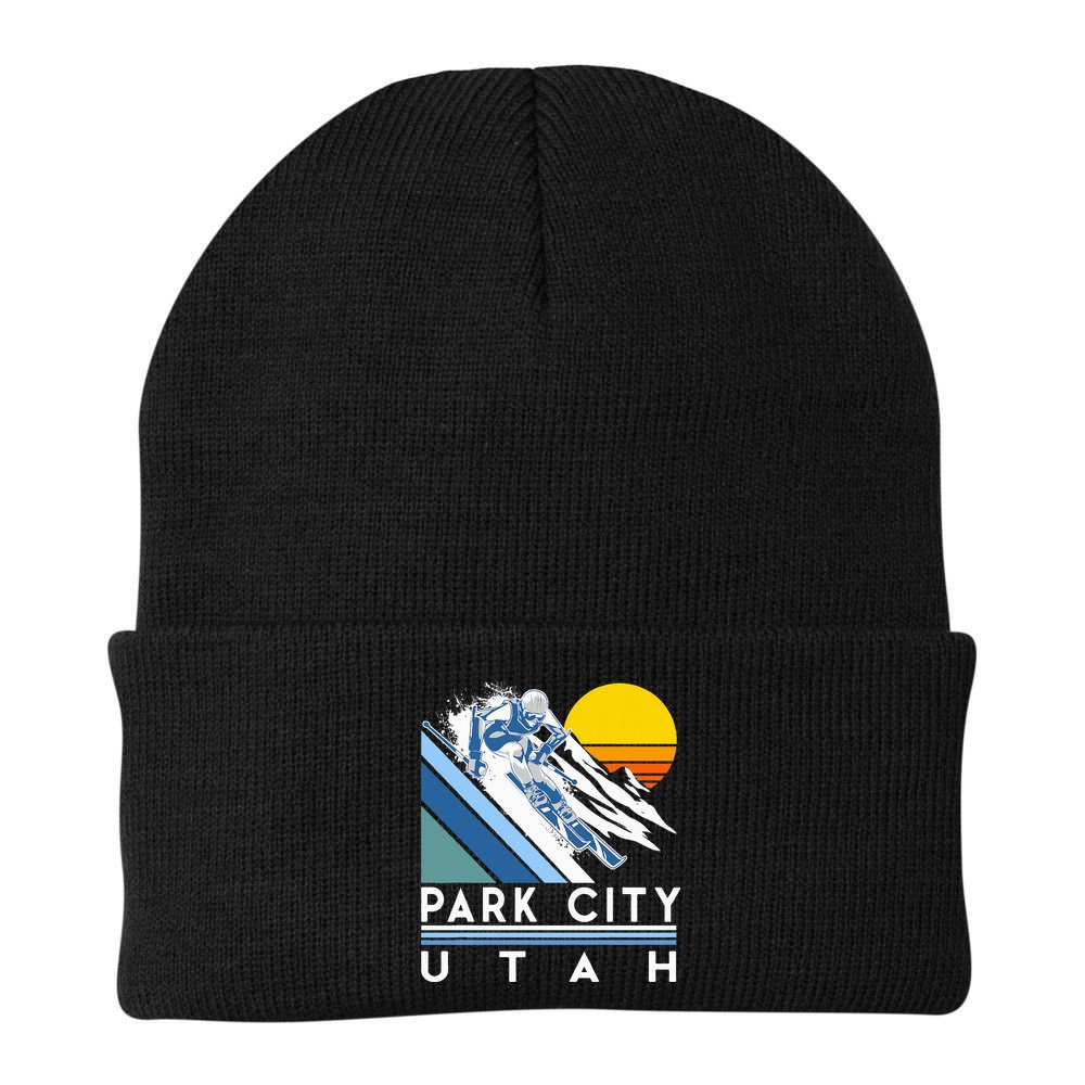 Park City Utah Retro Ski Beanie